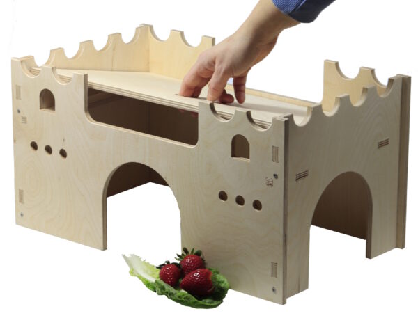Wachtelhaus XXL "Burg Federflausch" - die perfekte Festung für Ihre Wachteln – Bild 3