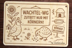 Wachtelstallschild - Wachtel-WG